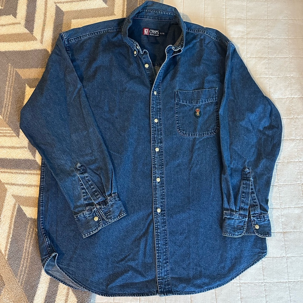 Ralph Lauren Chaps Men's Dark Blue Casual Shirt